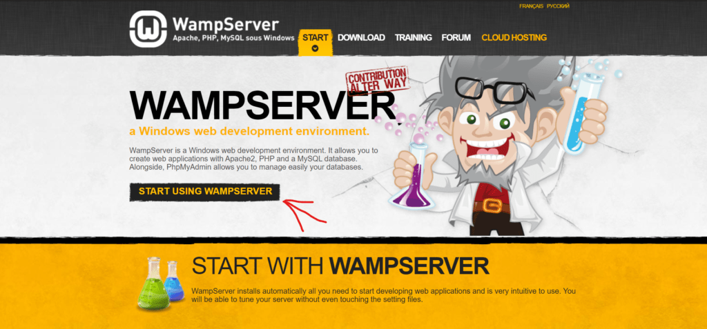 wamp server website