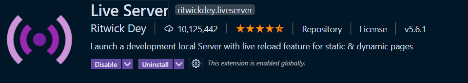 live server overview
