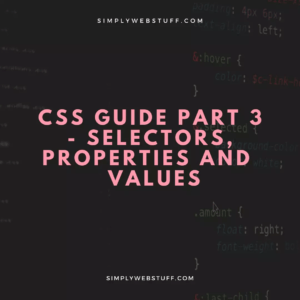css selectors, properties and values