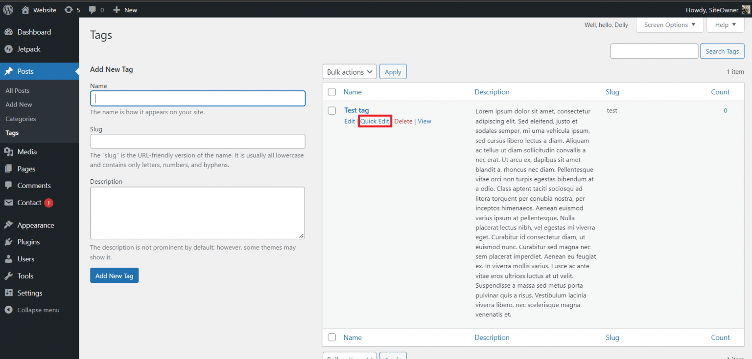 How To Add, Edit And Delete Tags In WordPress – Simply Web Stuff