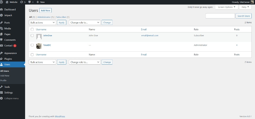 How To Add, Edit Or Delete Users In WordPress