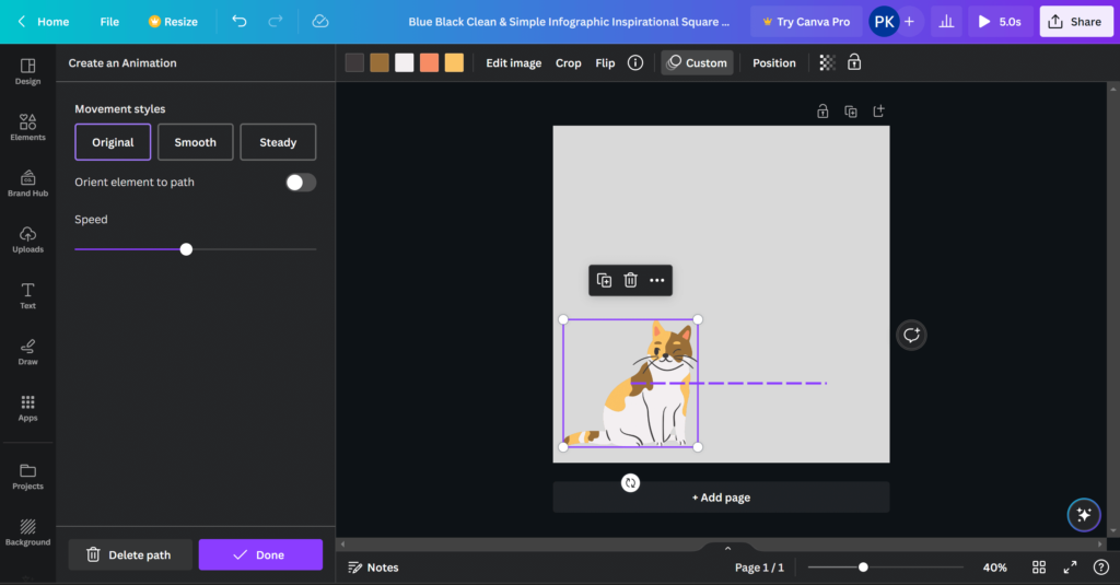 how to create animation in canva 2023