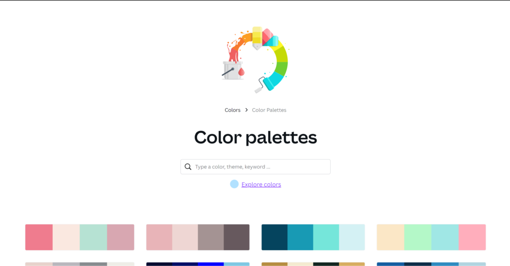 color palettes canva